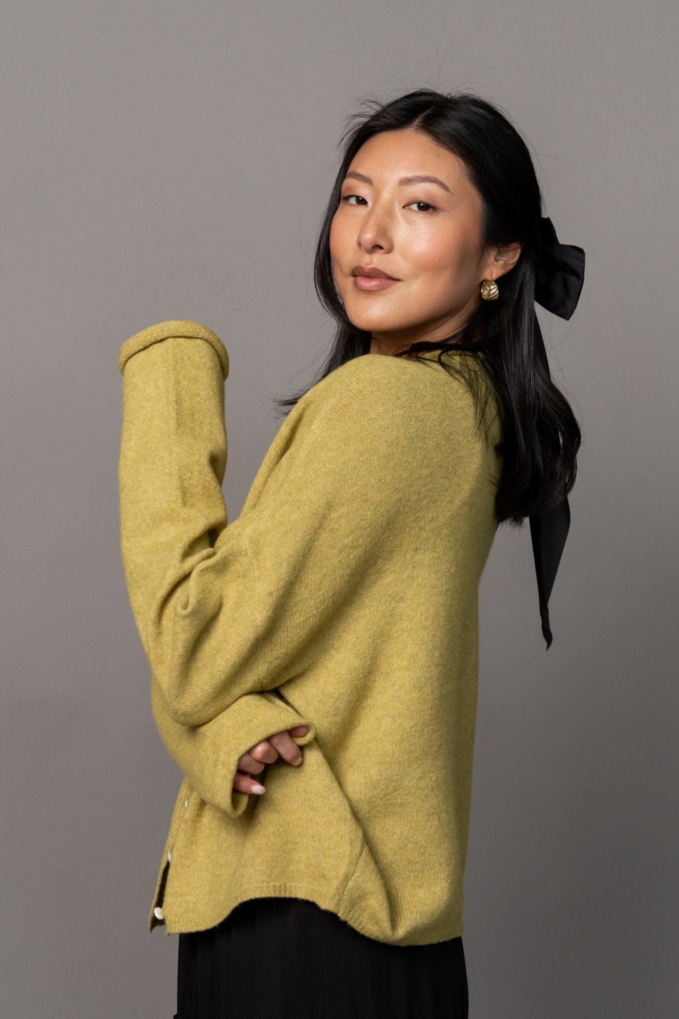 Evanston Cardigan in Leaf Clothing Holley Girl 