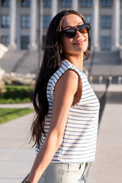 Nia Top in Denim Clothing Holley Girl 