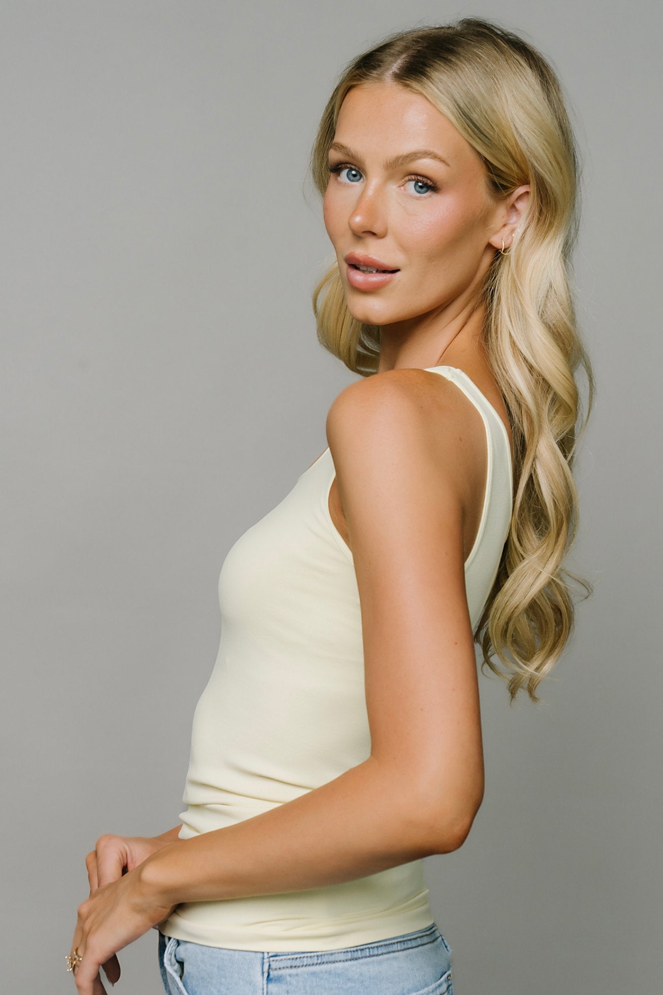 Layering Tank in Butter Clothing Holley Girl 