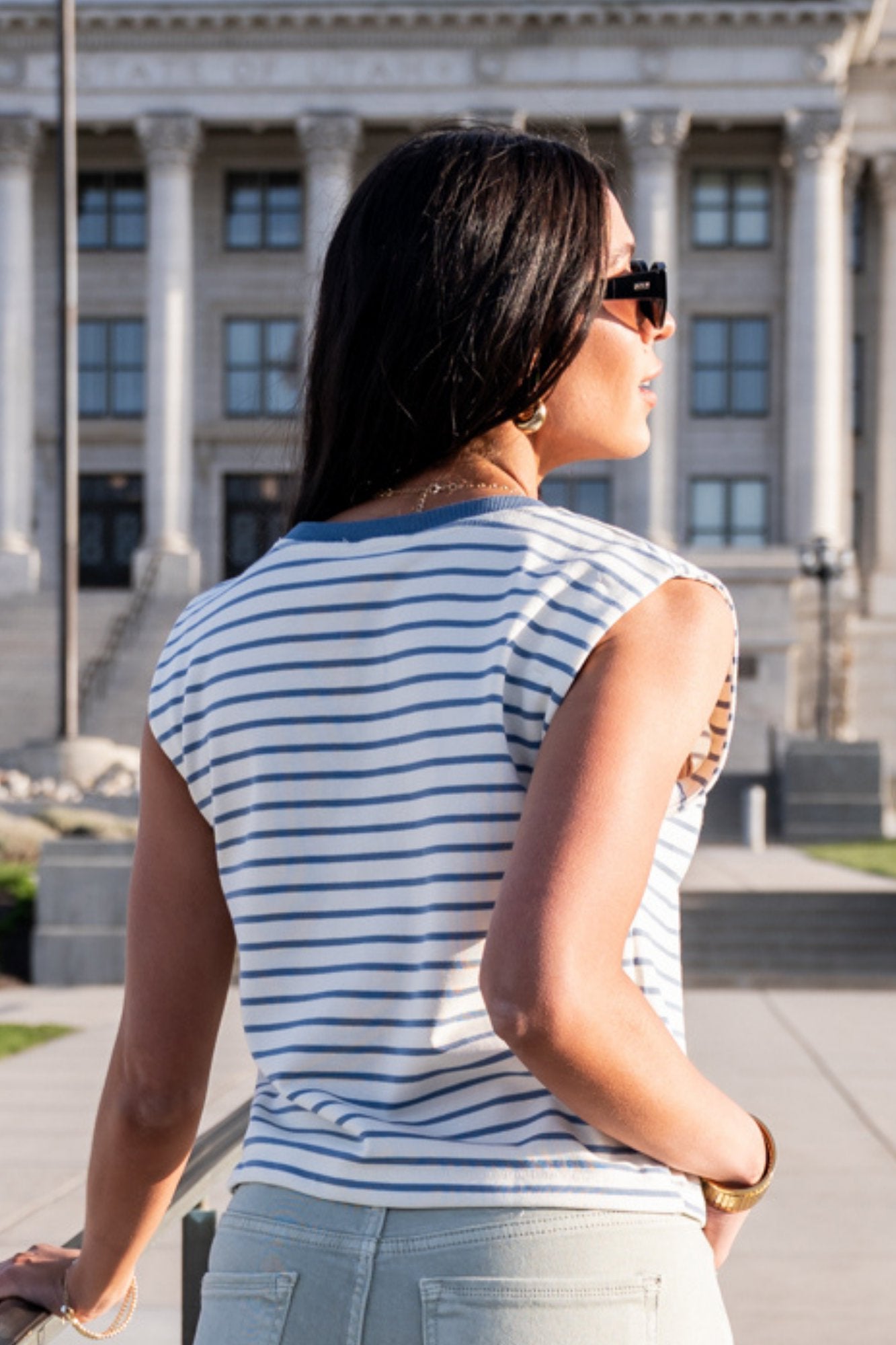Nia Top in Denim Clothing Holley Girl 