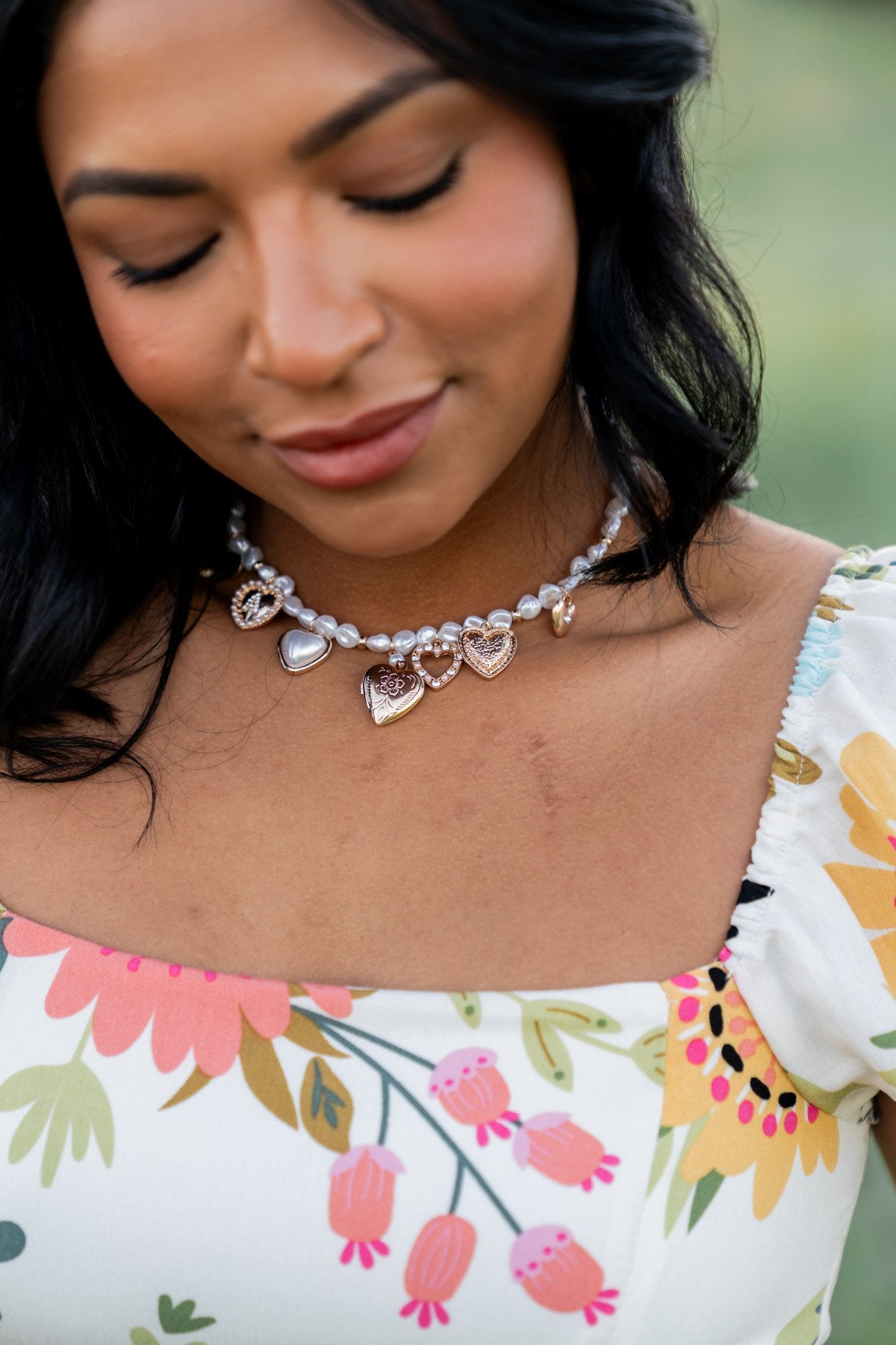 Pretty Little Pearl Charm Necklace Clothing Holley Girl 