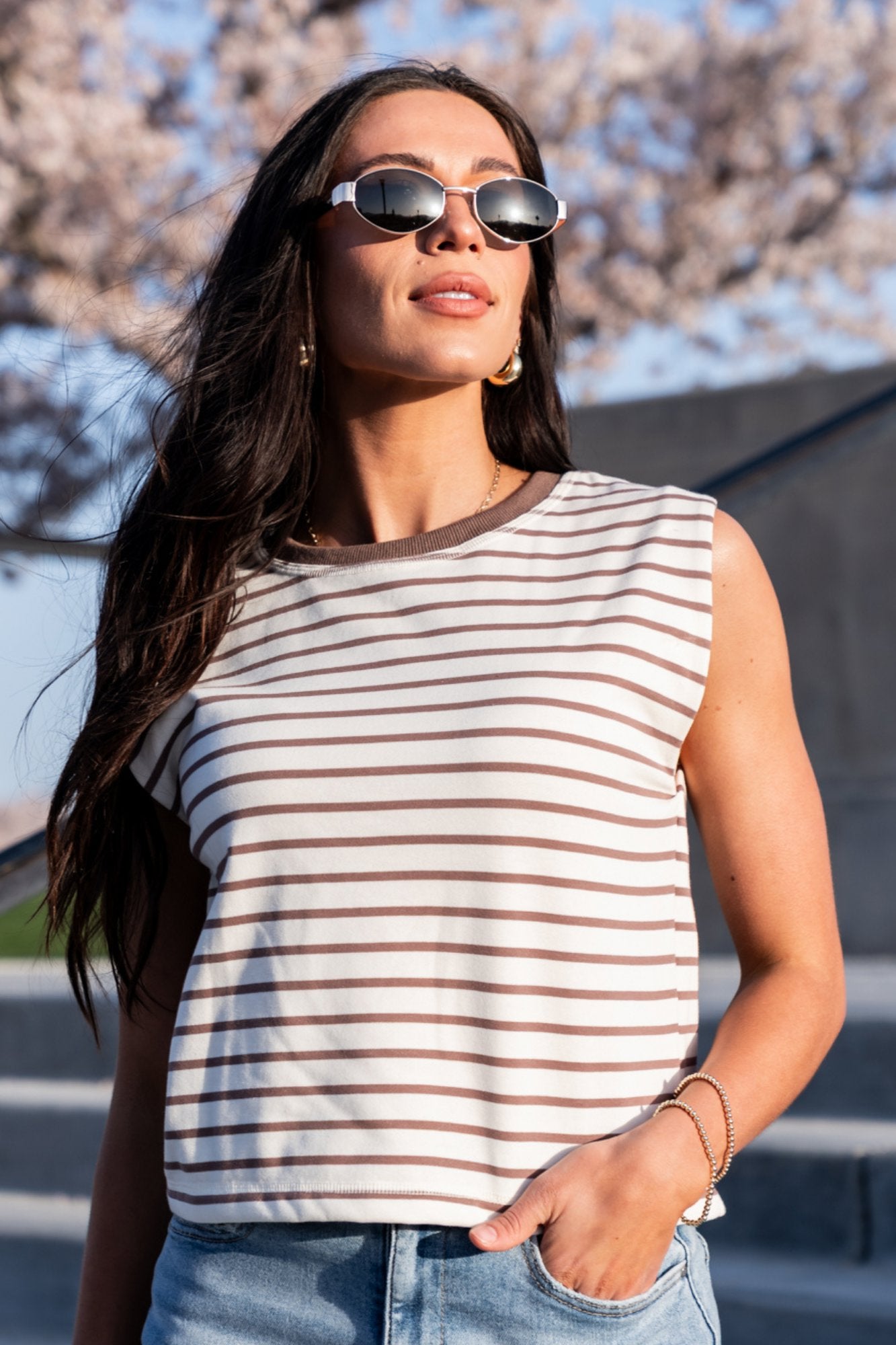 Nia Top in Mocha Clothing Holley Girl 