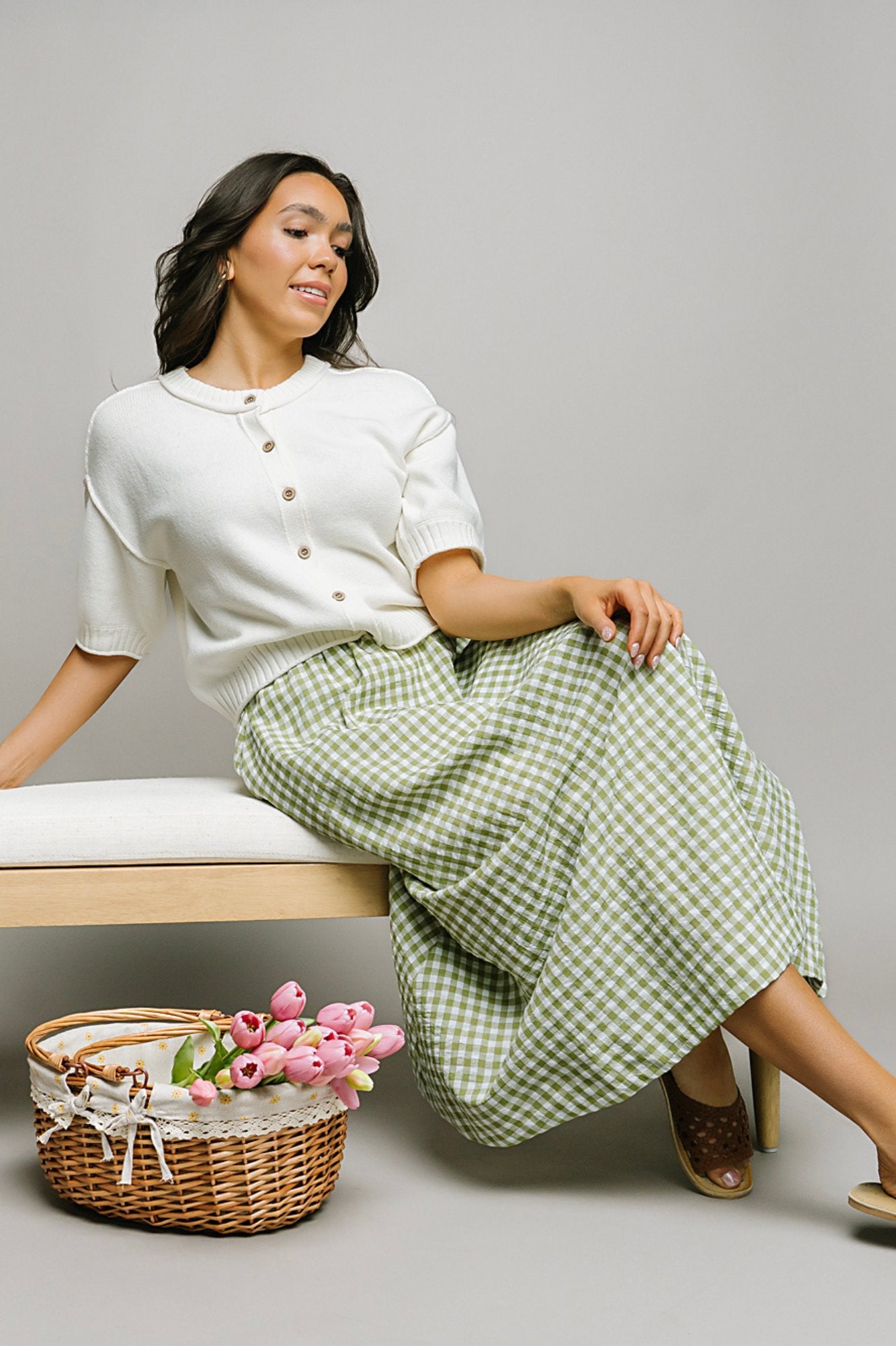 Astoria Cardigan in Cream Clothing Holley Girl 