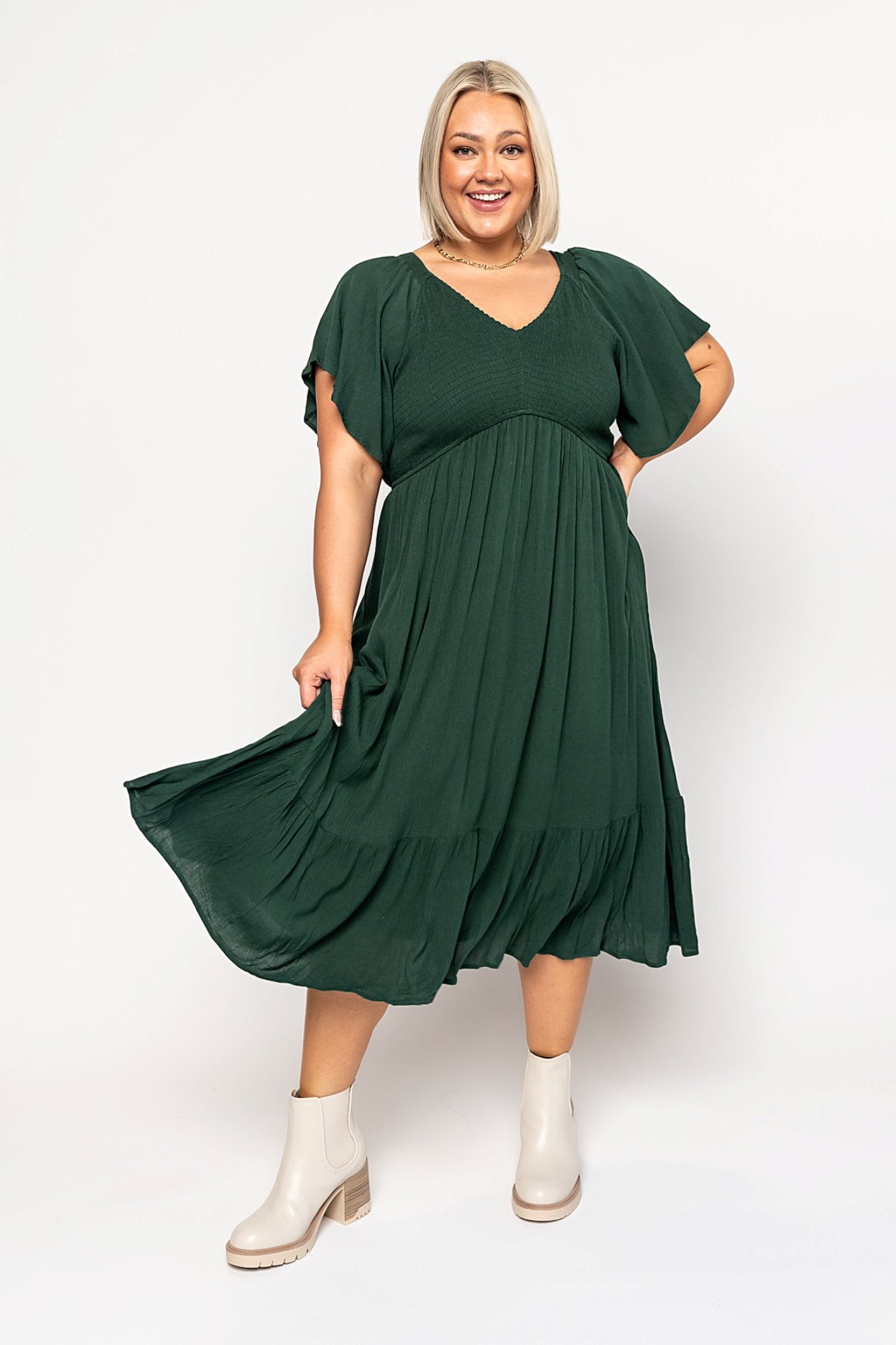 HOLLEY GIRL EXCLUSIVE - Sofia Dress in Emerald Holley Girl 