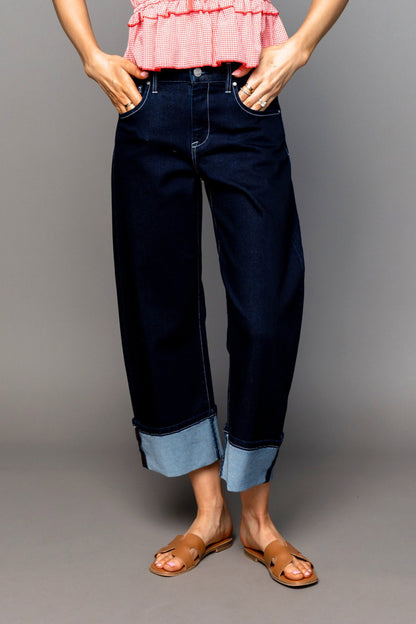 Presley Cropped Barrel Jeans Clothing Holley Girl 