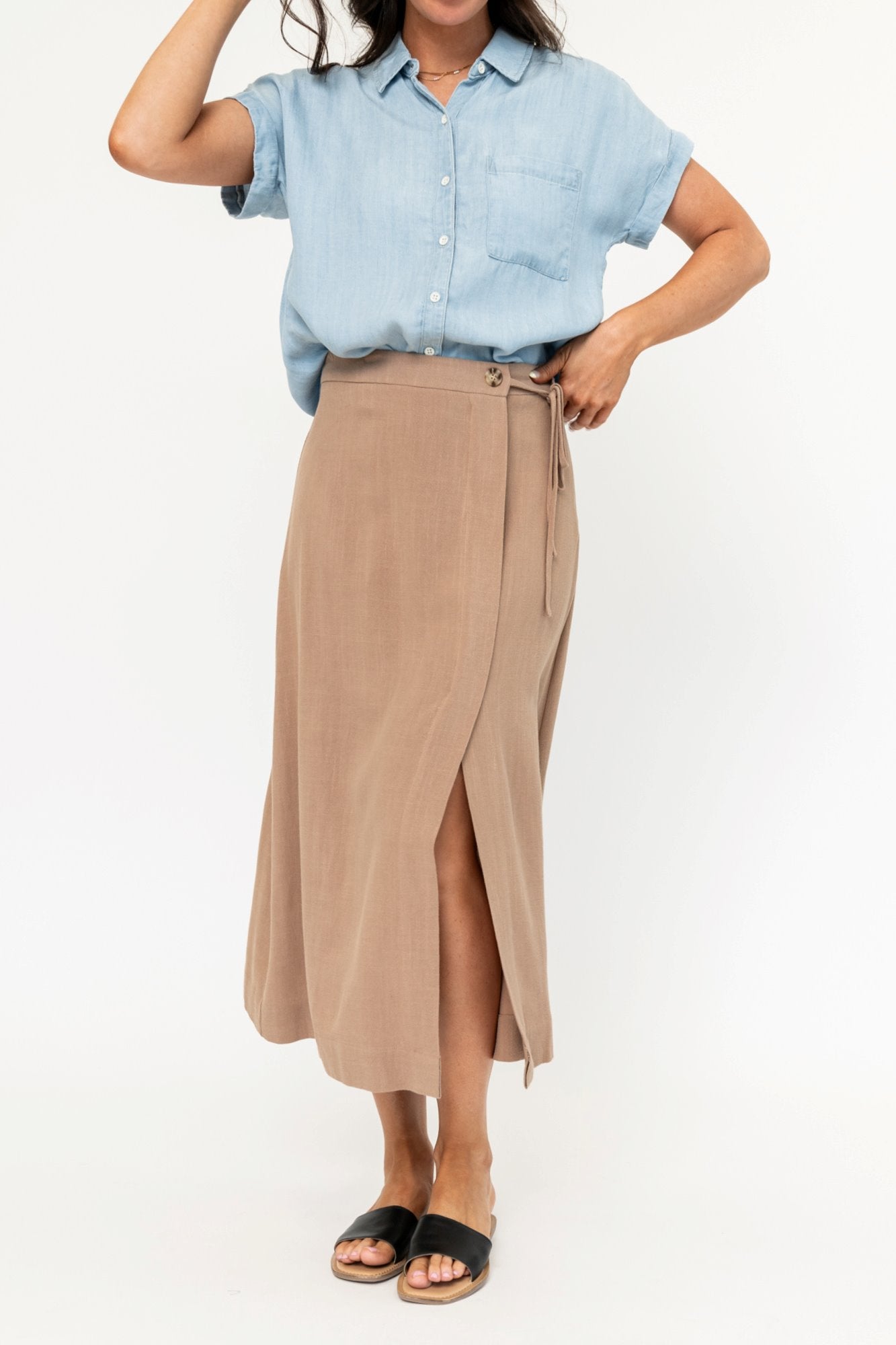 Sheldon Skirt in Mocha Clothing Holley Girl 