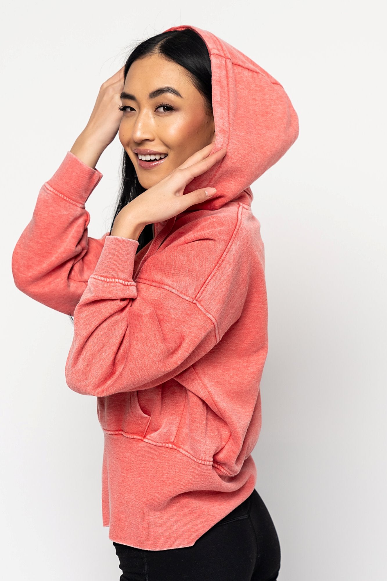 Warm Up Hoodie in Coral Holley Girl 