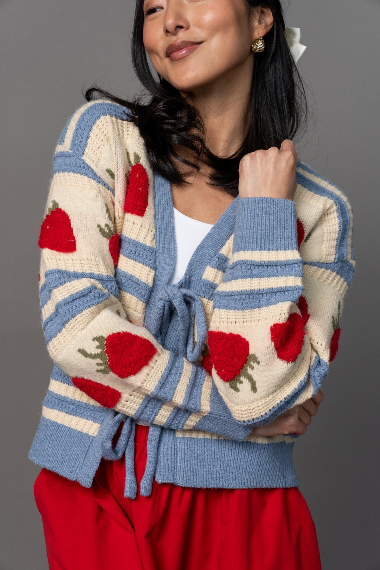 Berry Blue Cardigan Clothing Holley Girl 