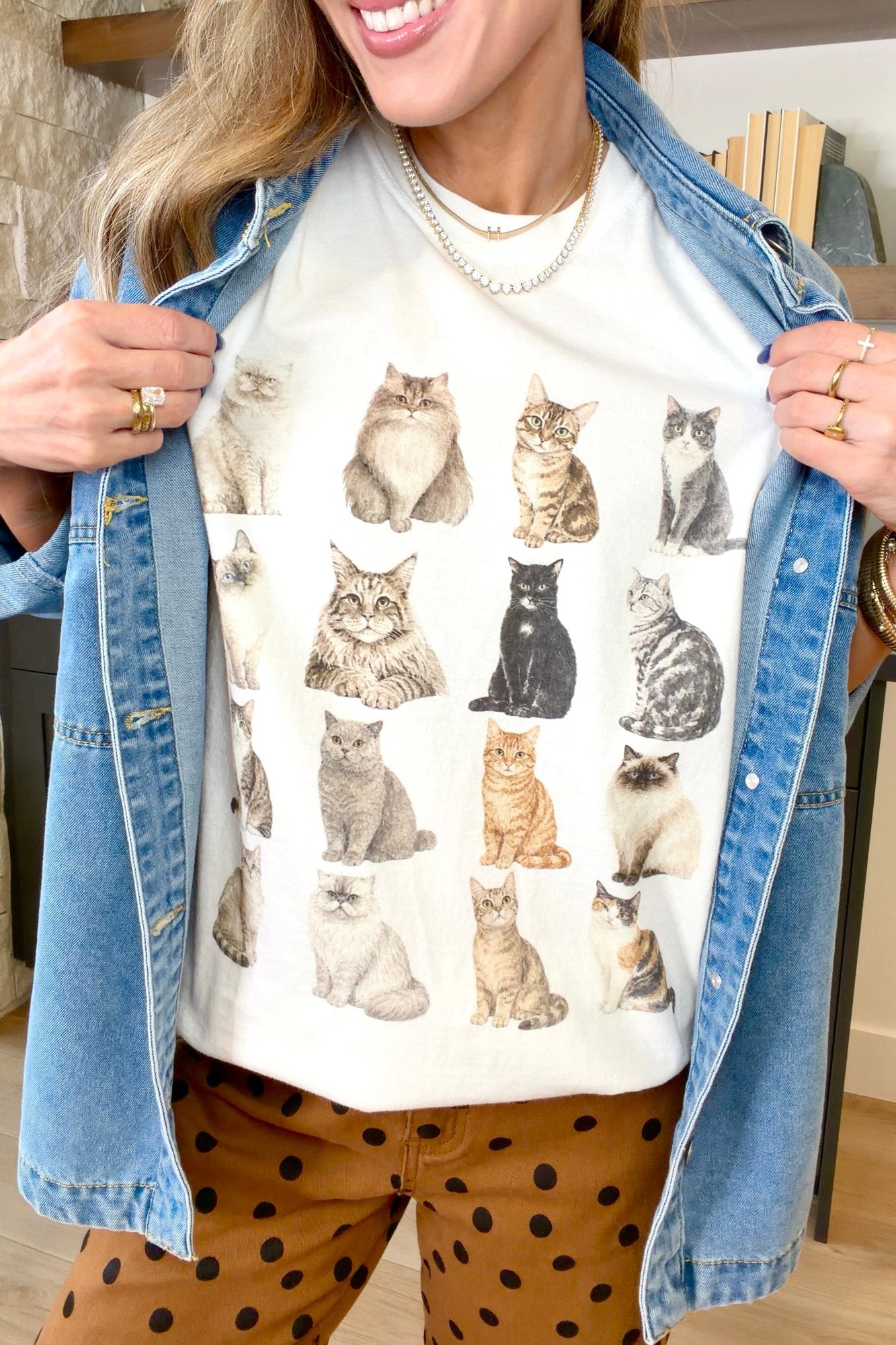 Cats Graphic Tee T-Shirt Printify 