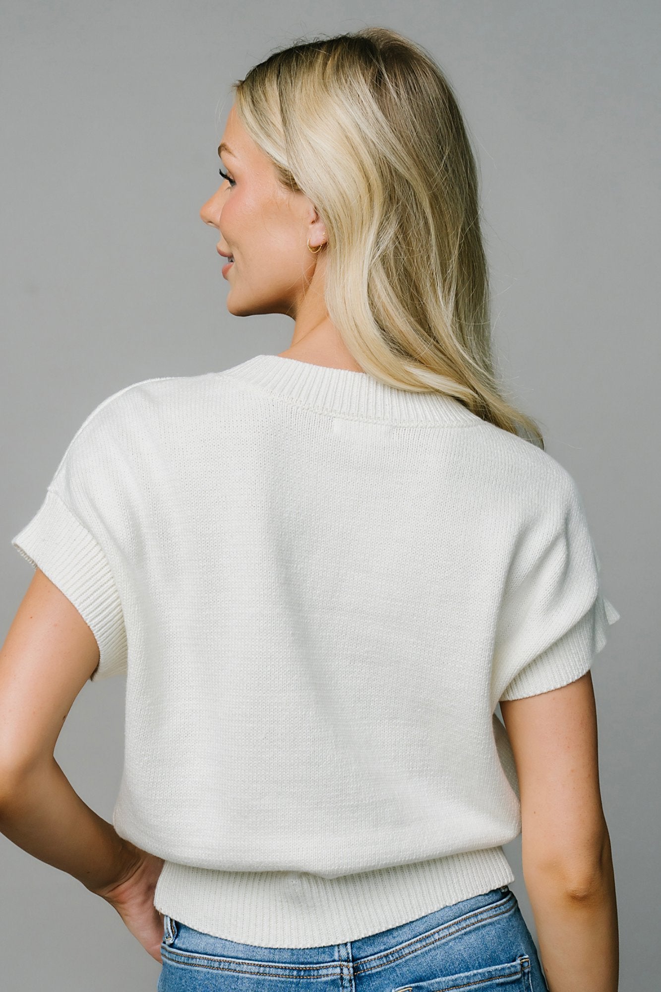 Strawberry Season Knit in Ivory Clothing Holley Girl 