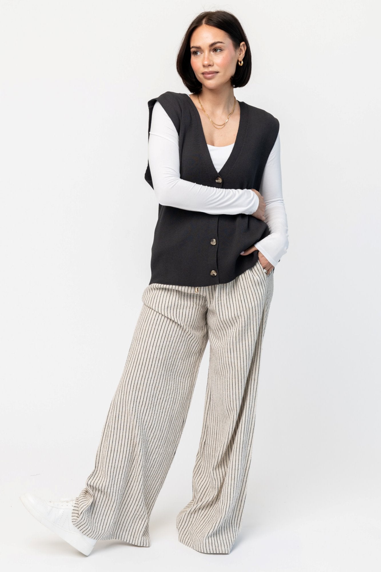 Maxwell Pant in Natural Stripe Holley Girl 