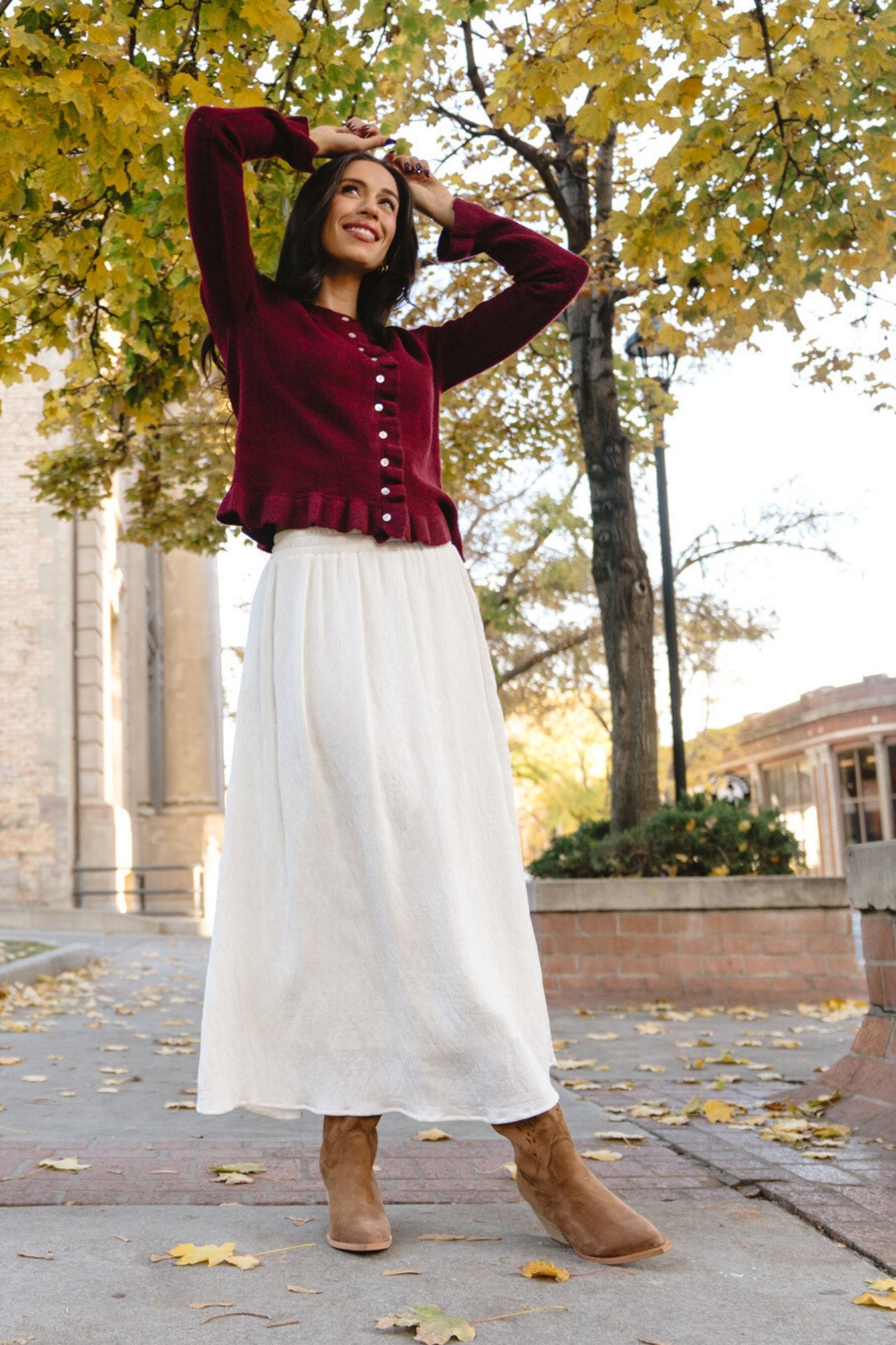 Sable & Sea Skirt in Cream Clothing Holley Girl 