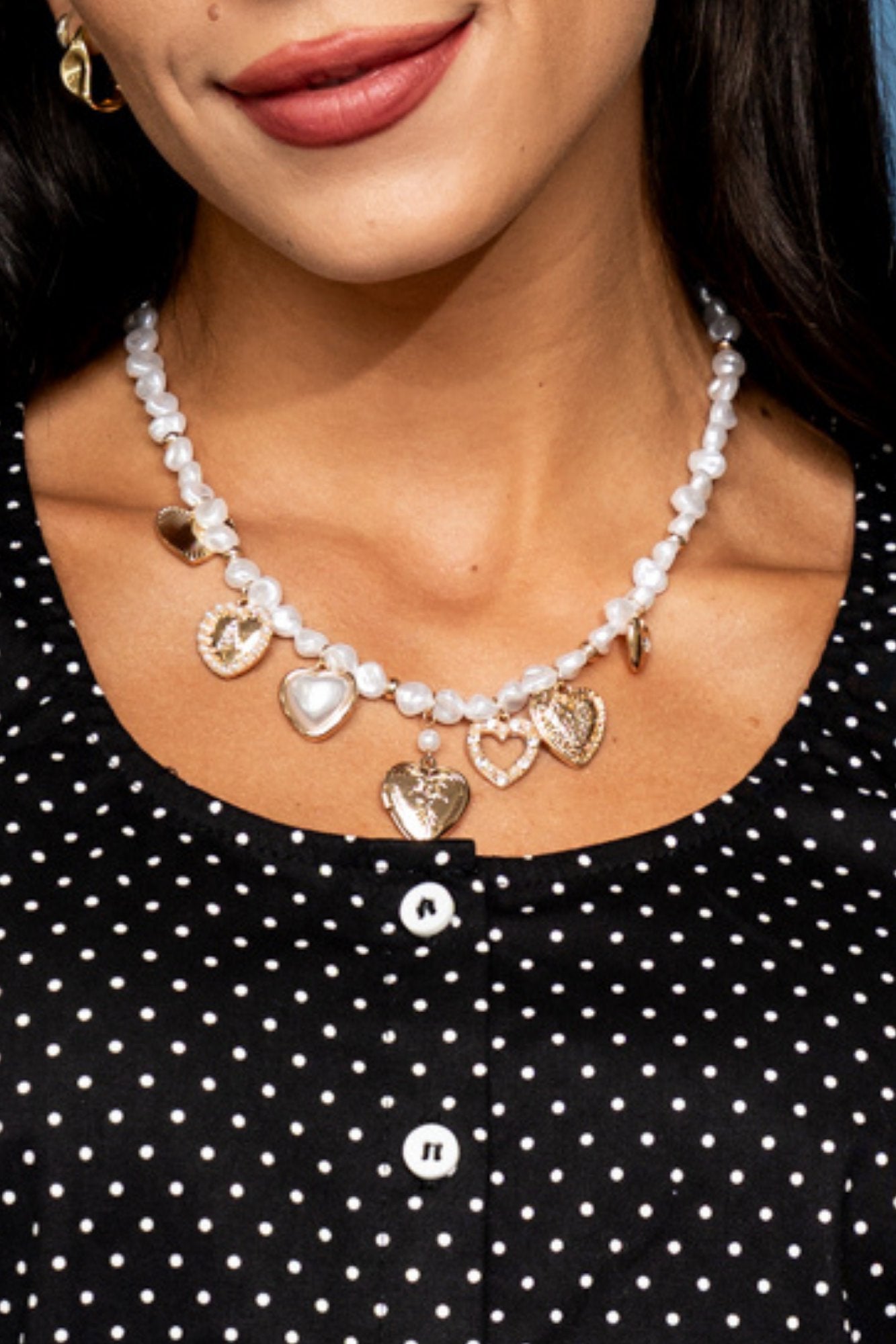 Pretty Little Pearl Charm Necklace Clothing Holley Girl 