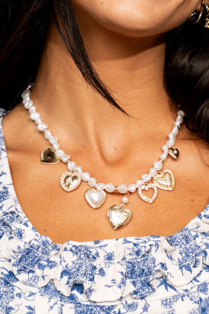 Pretty Little Pearl Charm Necklace Clothing Holley Girl 