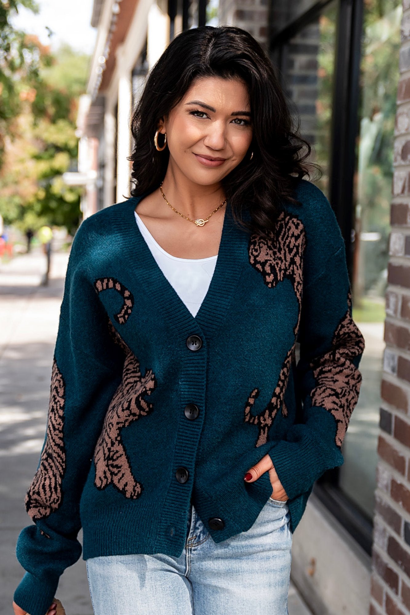 Tigress Sweater in Emerald Clothing Holley Girl 