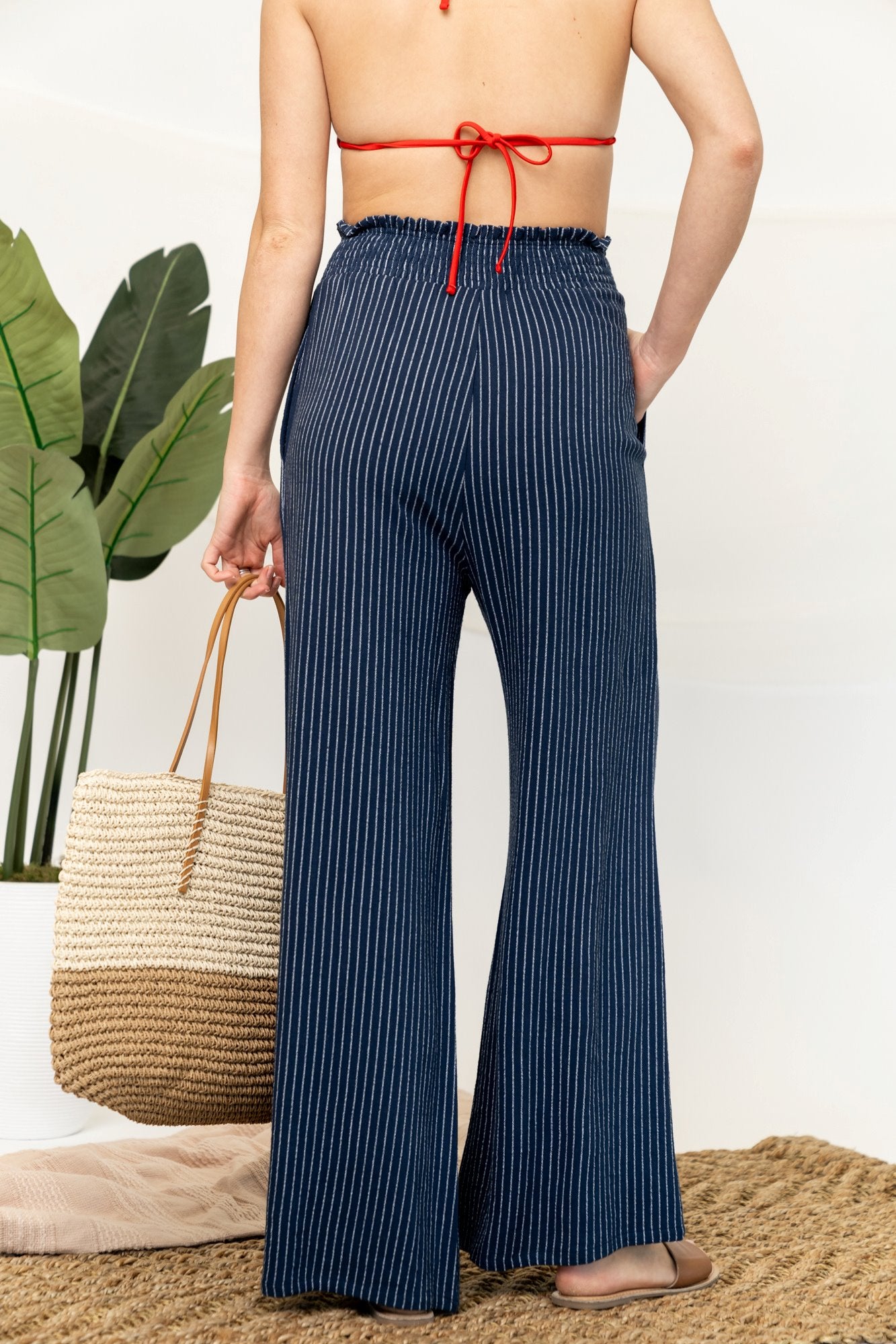 Maxwell Pant in Navy Stripe Holley Girl 