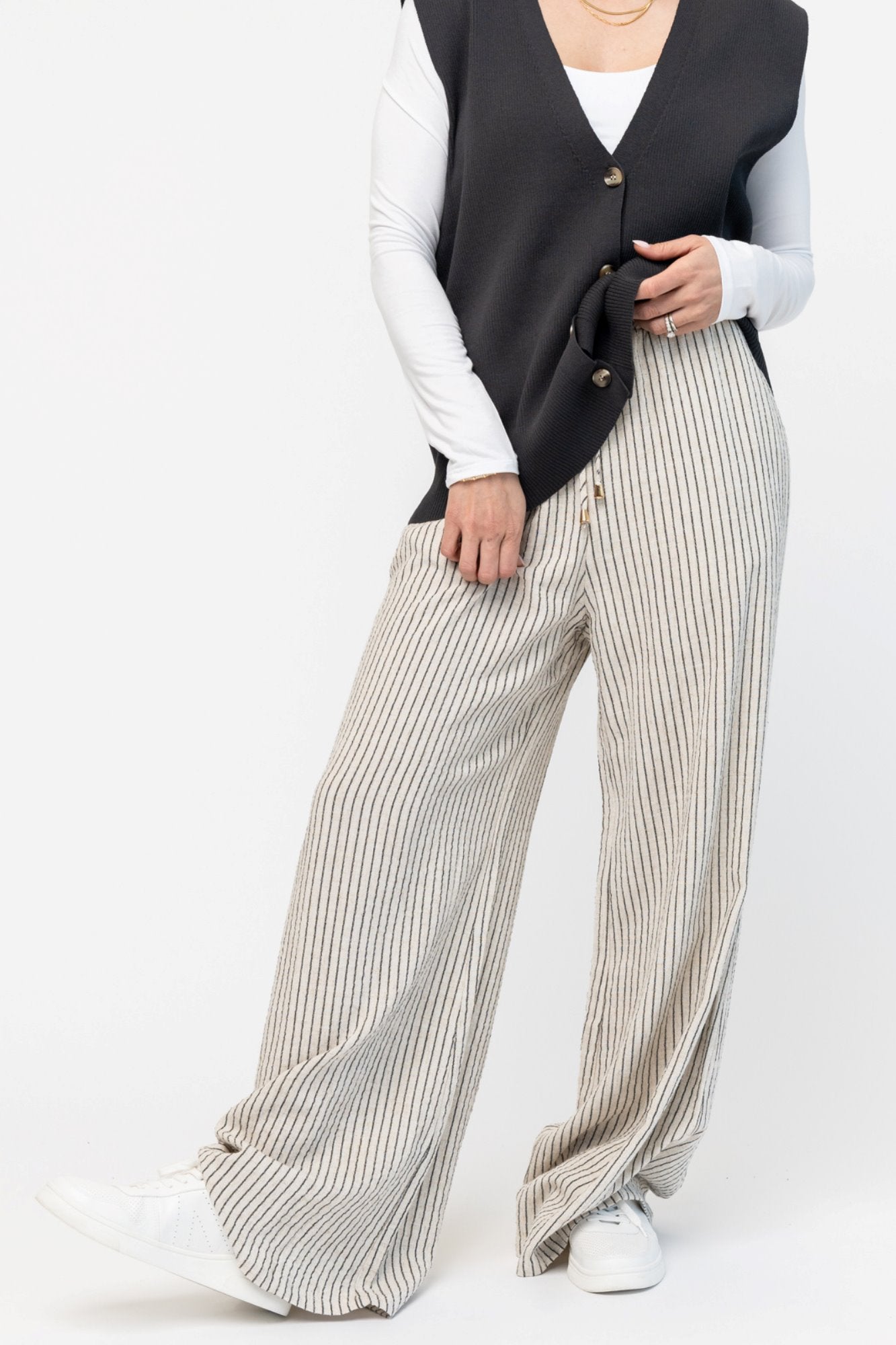 Maxwell Pant in Natural Stripe Holley Girl 