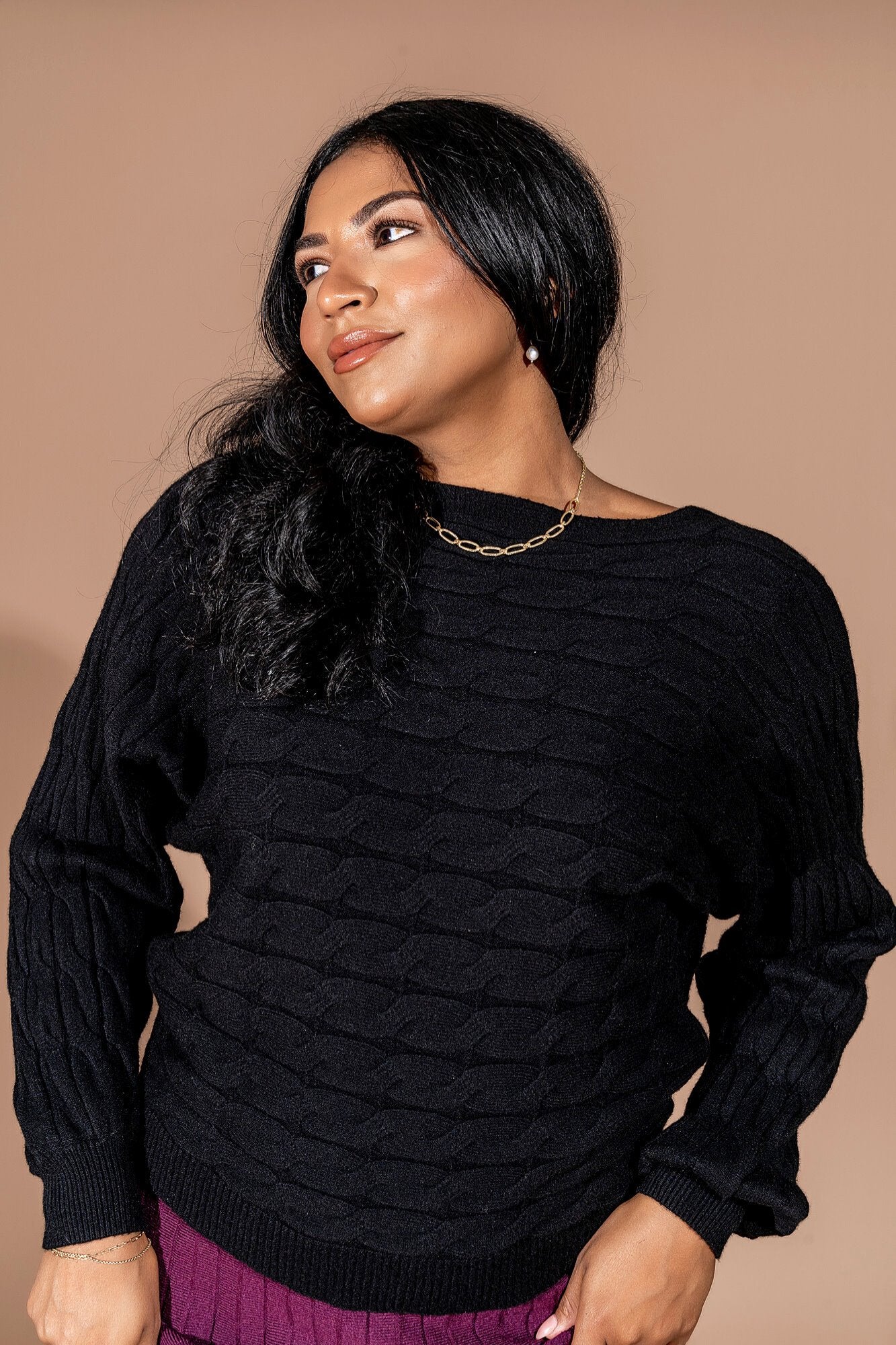 Cici Sweater in Black Clothing Holley Girl 