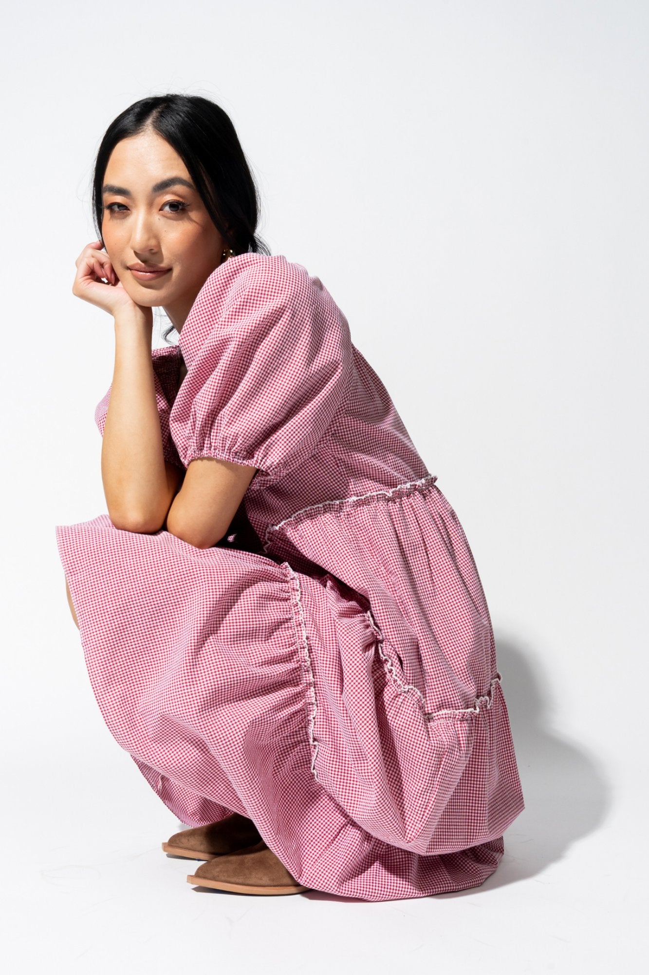 Cranberry Crisp Dress Clothing Holley Girl 