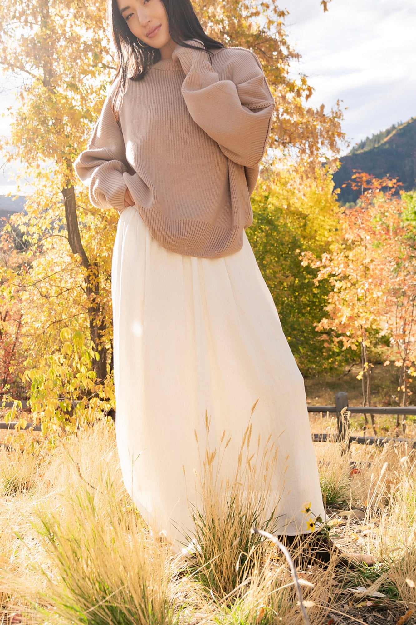 Sable & Sea Skirt in Cream Clothing Holley Girl 