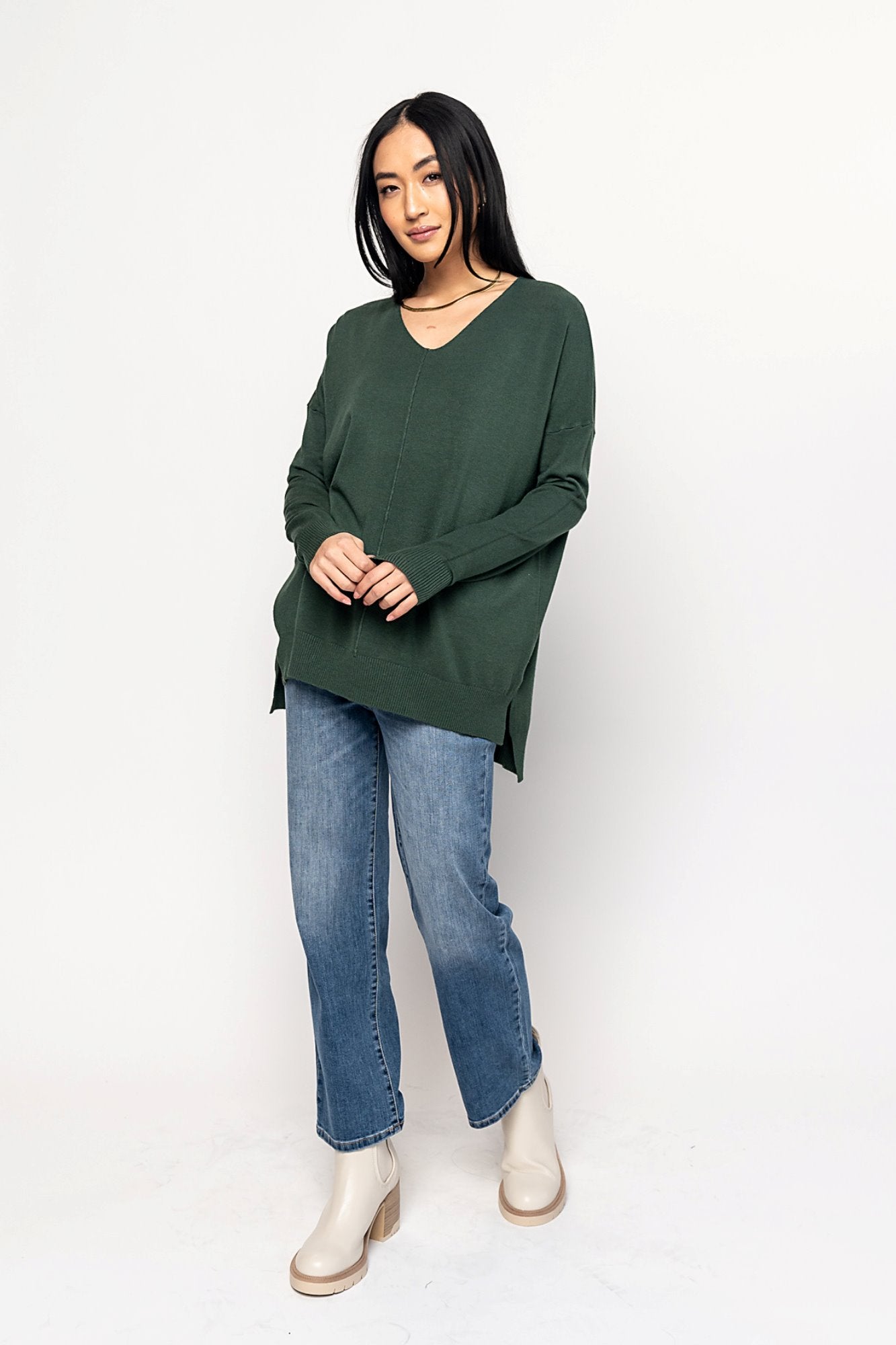 Quinn Sweater in Forest Holley Girl 