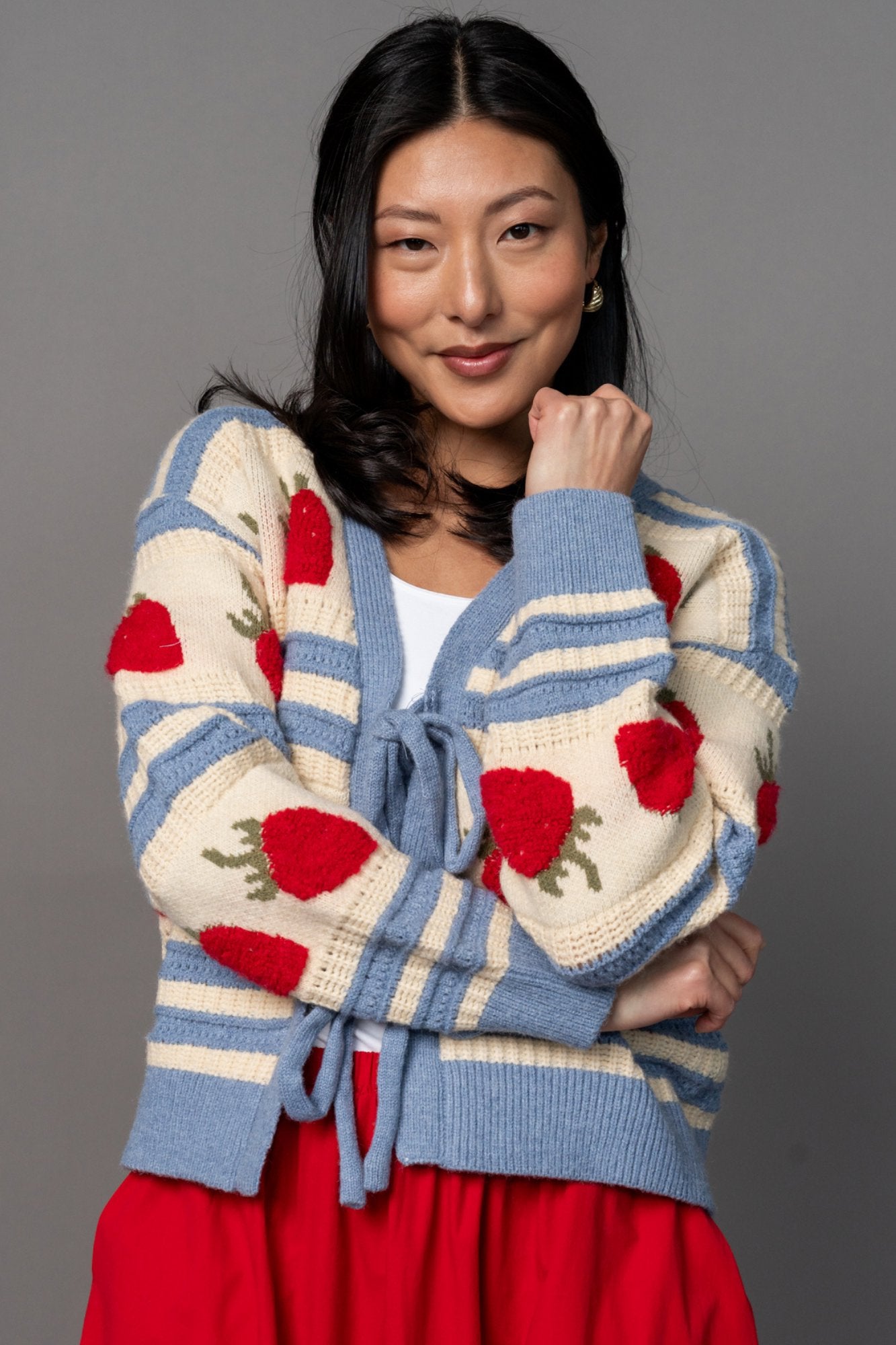 Berry Blue Cardigan Clothing Holley Girl 