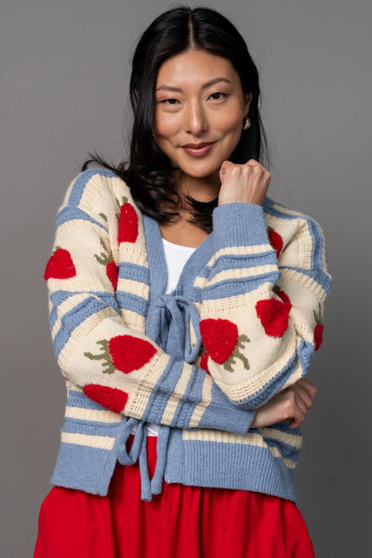 Berry Blue Cardigan Clothing Holley Girl 