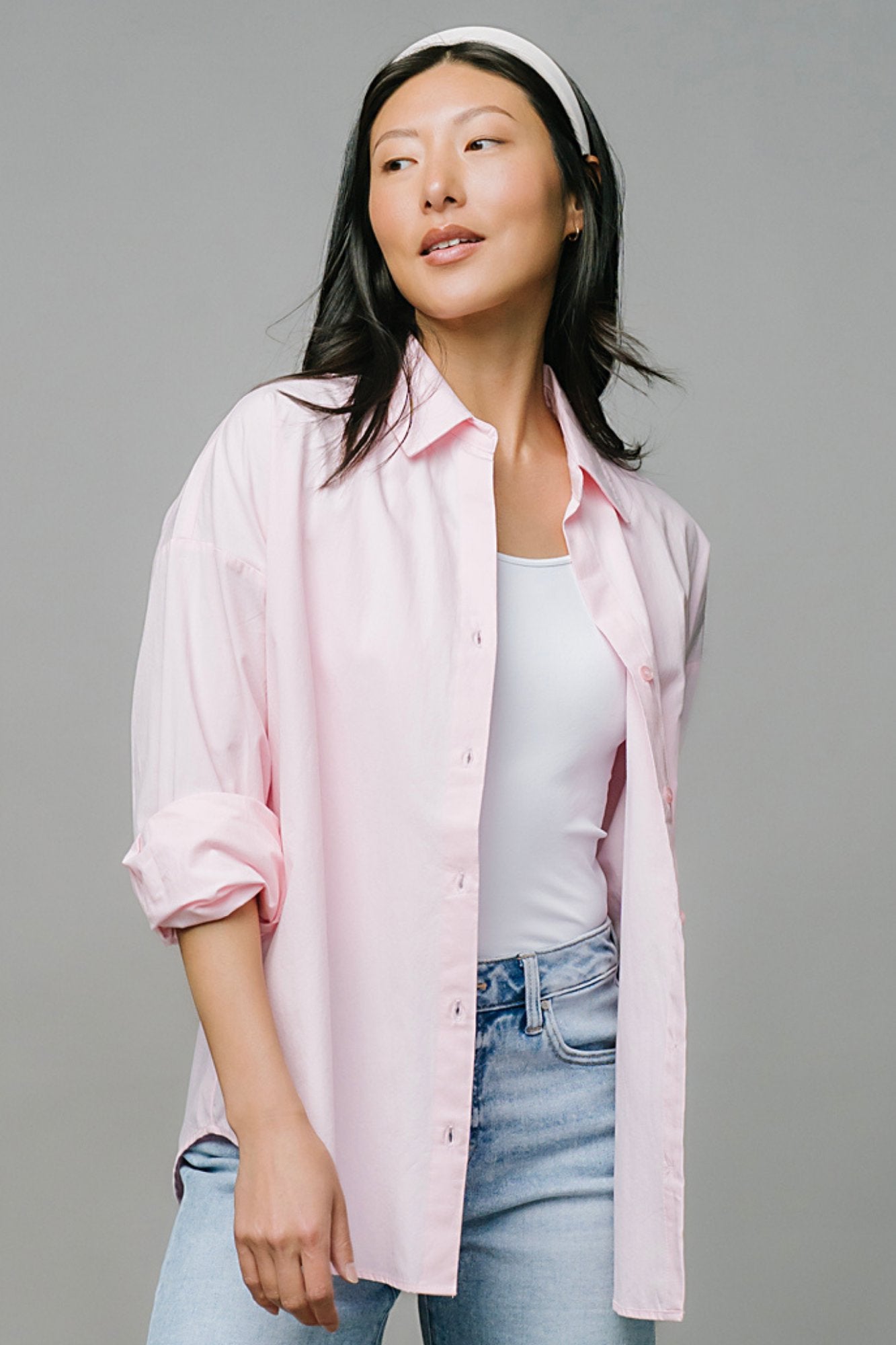 Petal Pink Button Up Clothing Holley Girl 