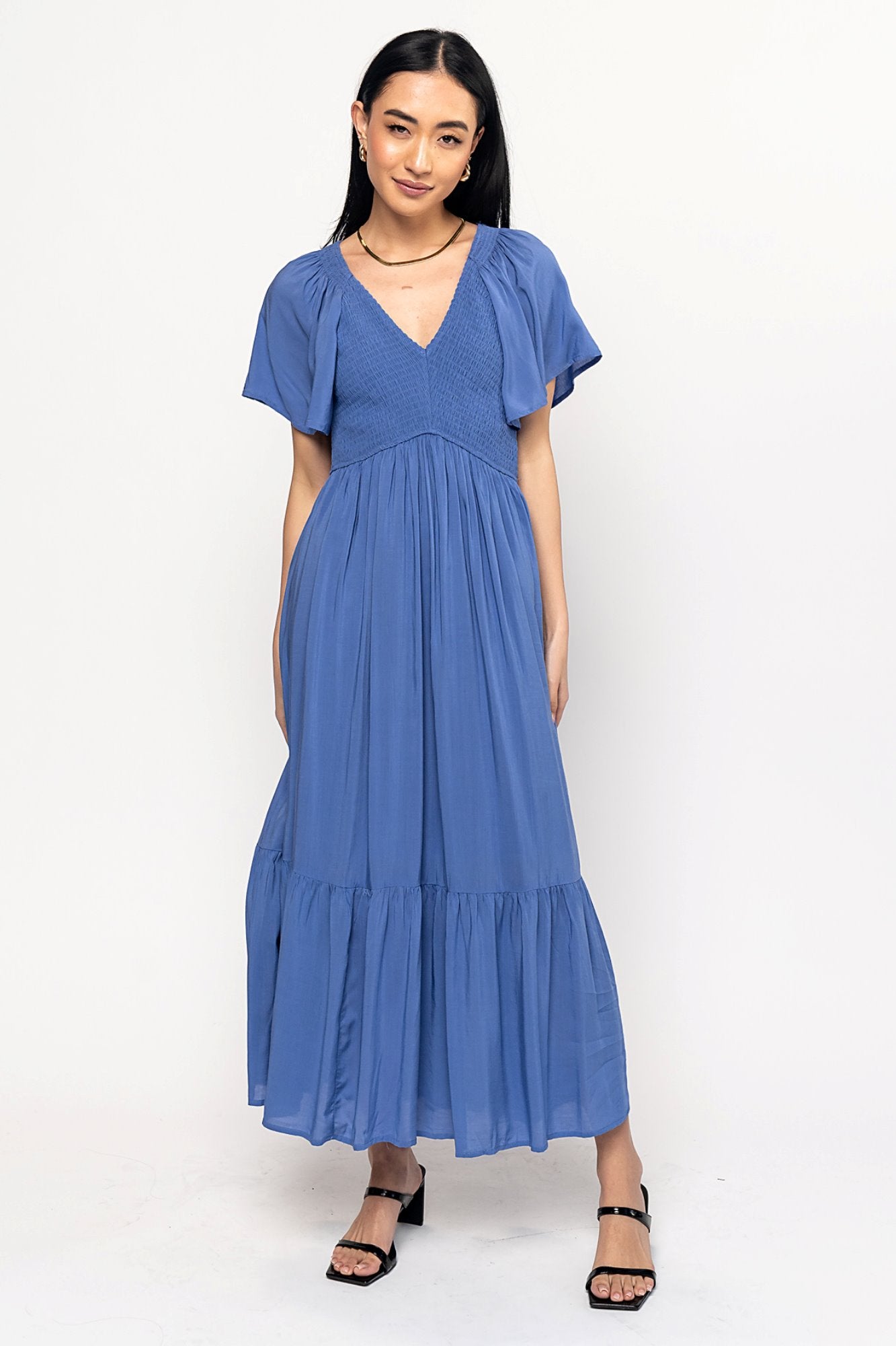 Sofia Dress in Blue Holley Girl 