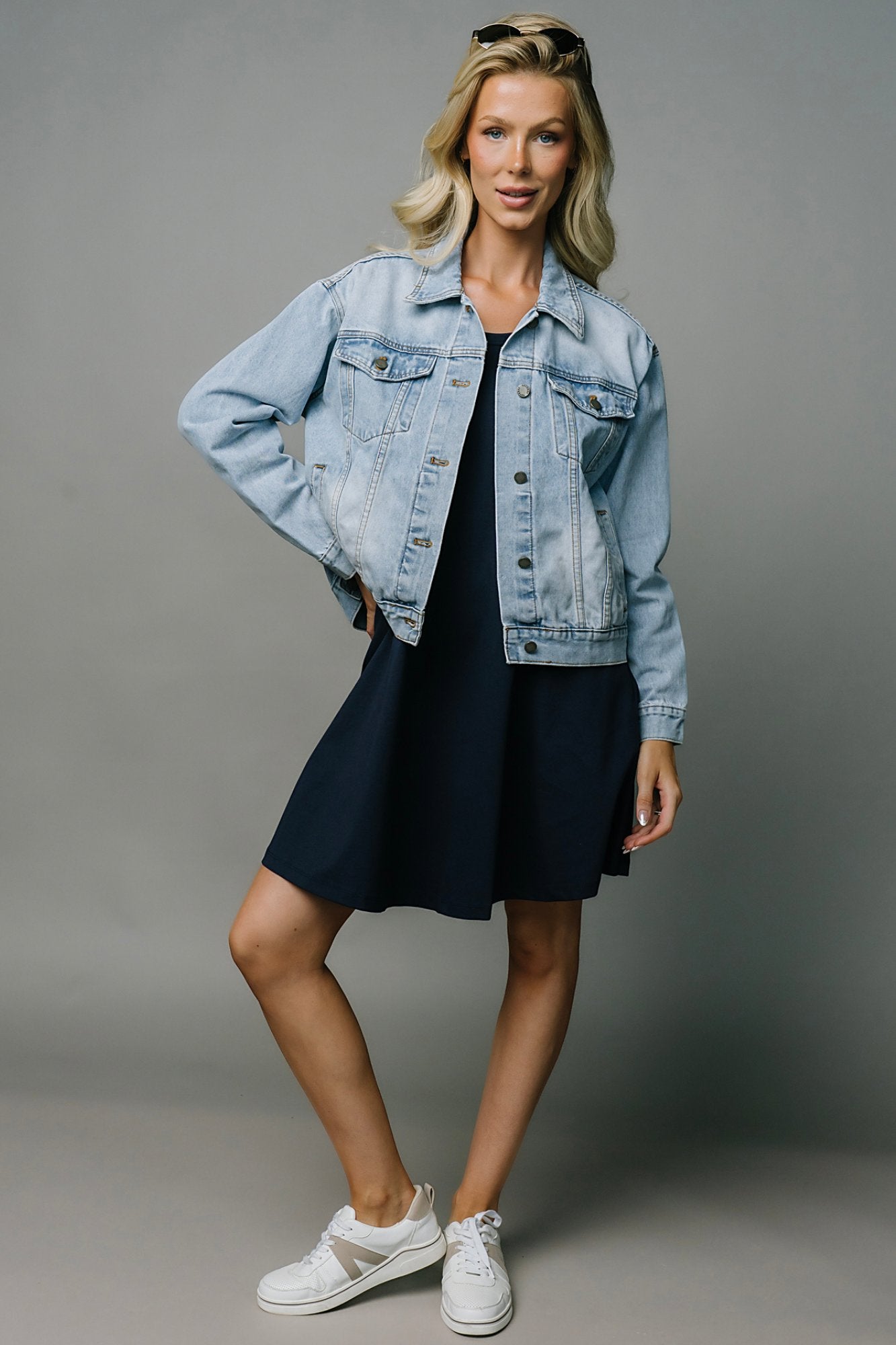 Summer in Navy Dress Clothing Holley Girl 