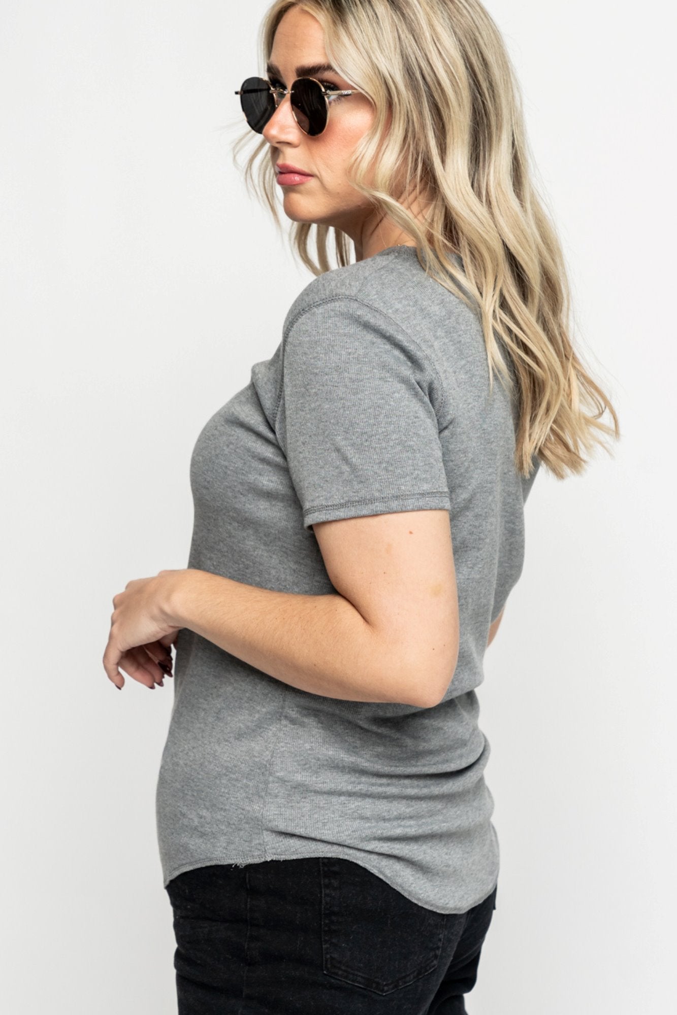 Carli Top in Grey Holley Girl 