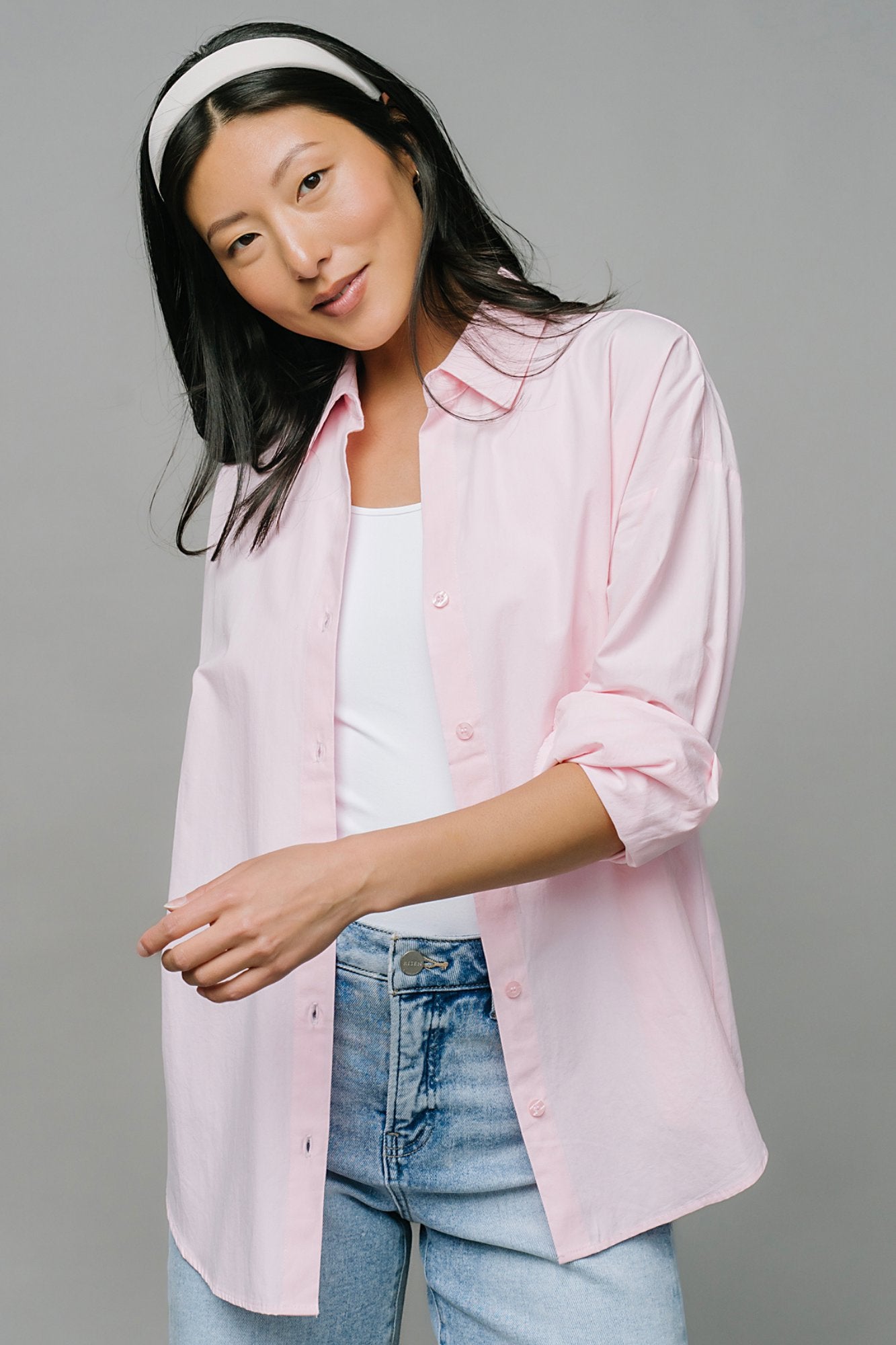 Petal Pink Button Up Clothing Holley Girl 