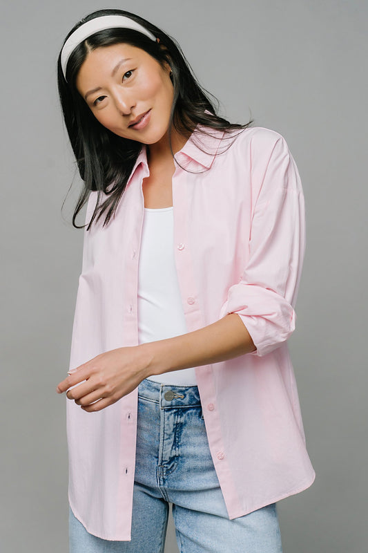 Petal Pink Button Up Clothing Holley Girl 