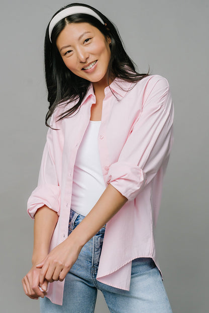 Petal Pink Button Up Clothing Holley Girl 