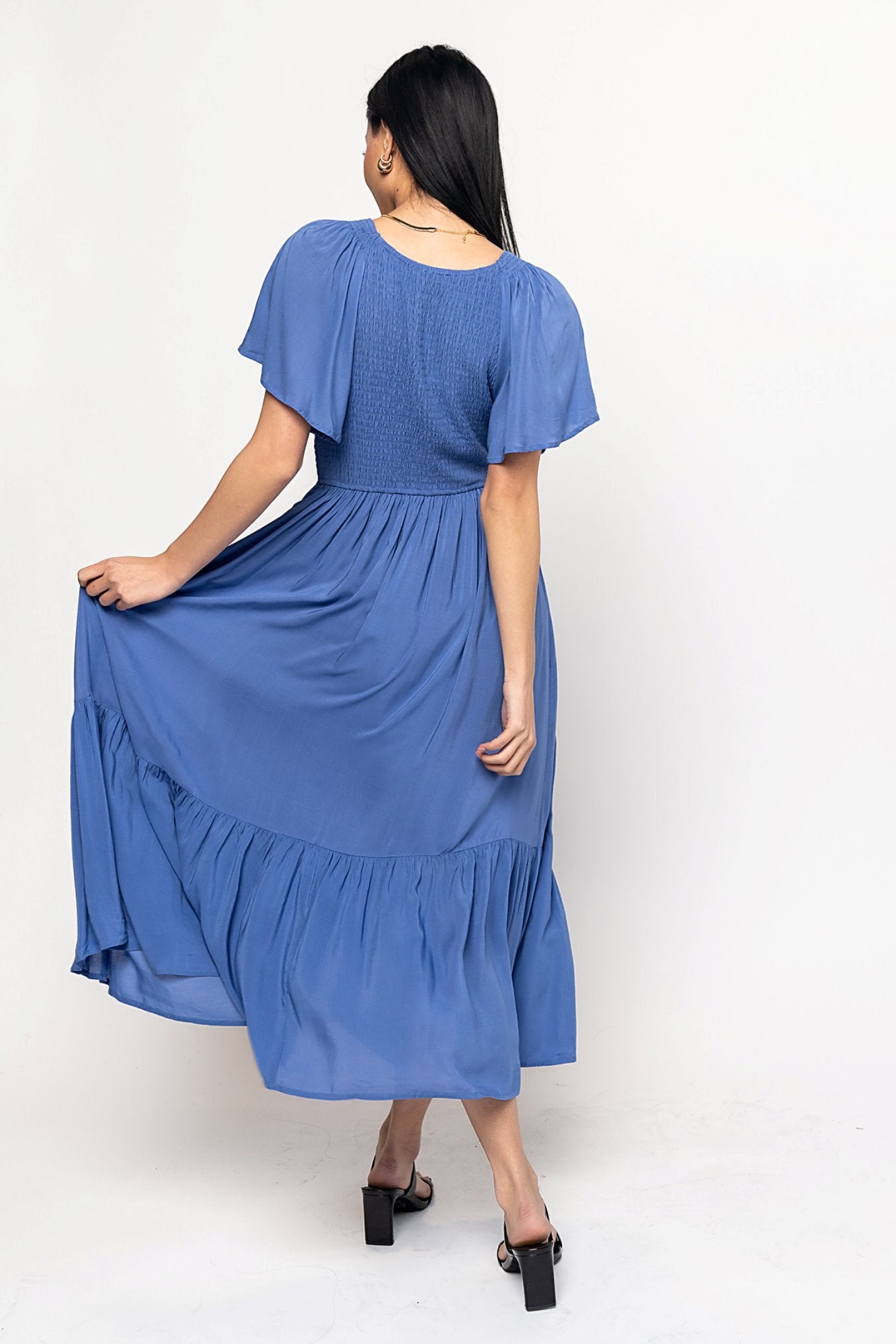 Sofia Dress in Blue Holley Girl 