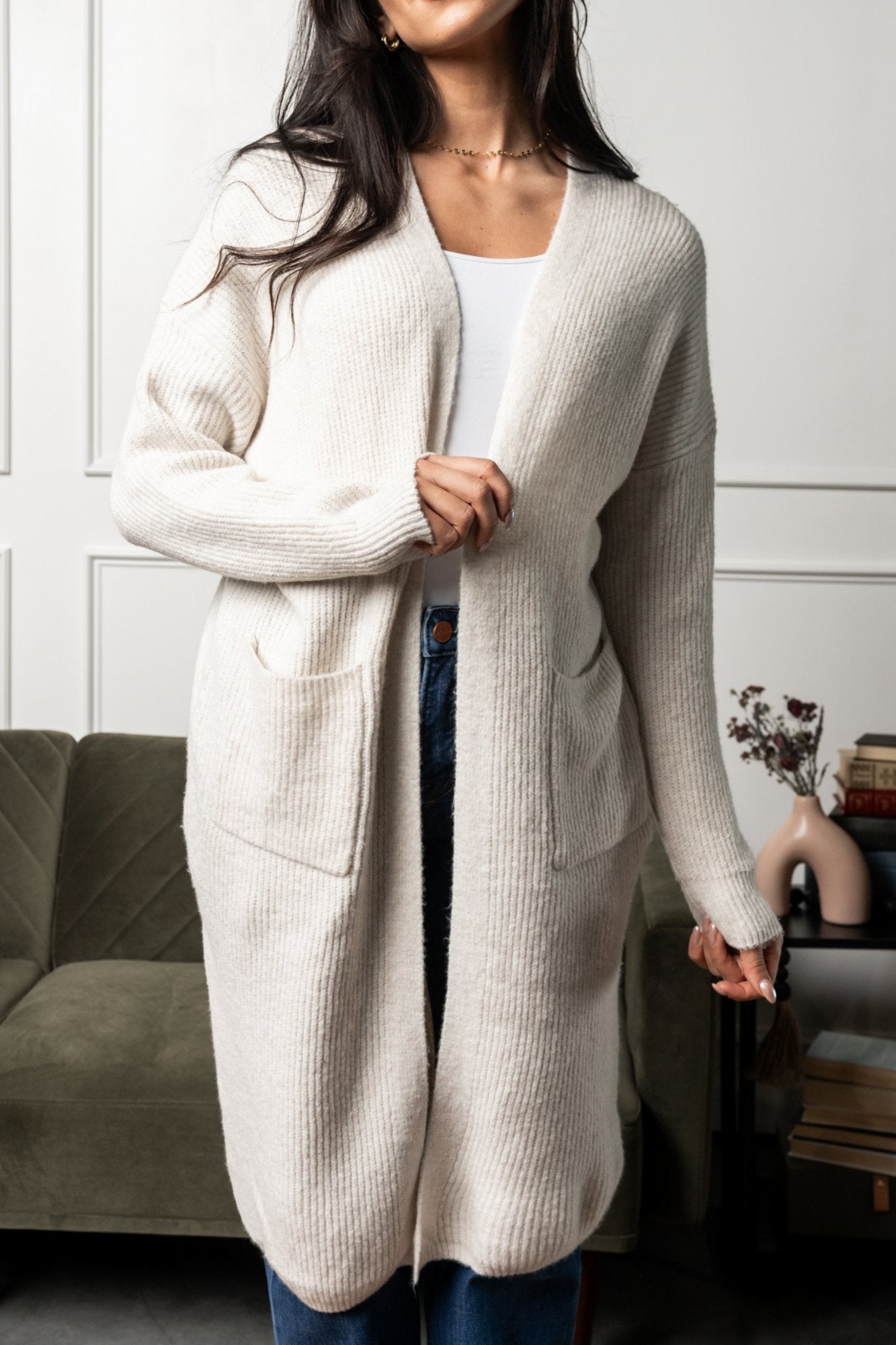 Harvest Moon Cardigan in Pearl Clothing Holley Girl 