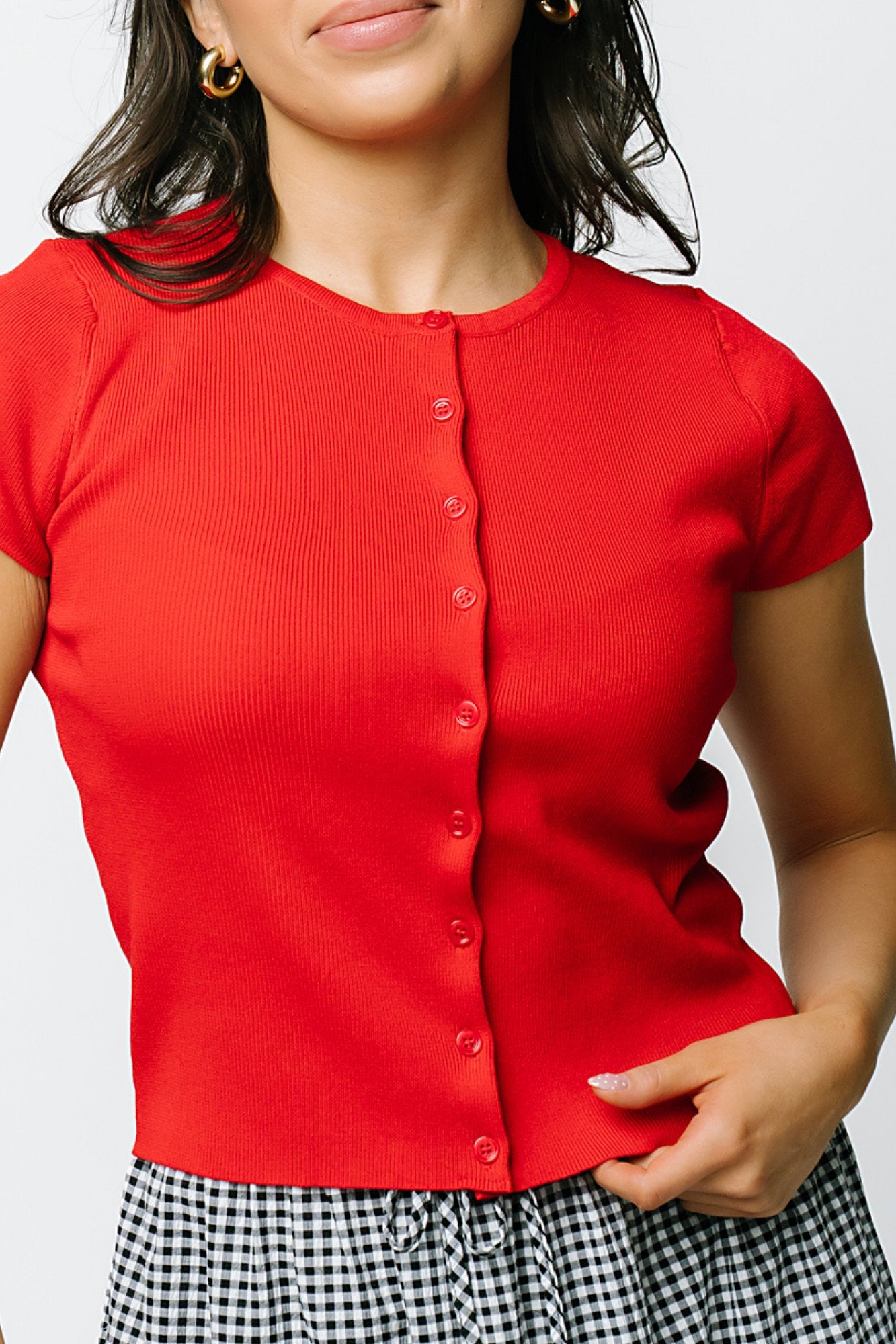 Cherry Knit Top Clothing Holley Girl 