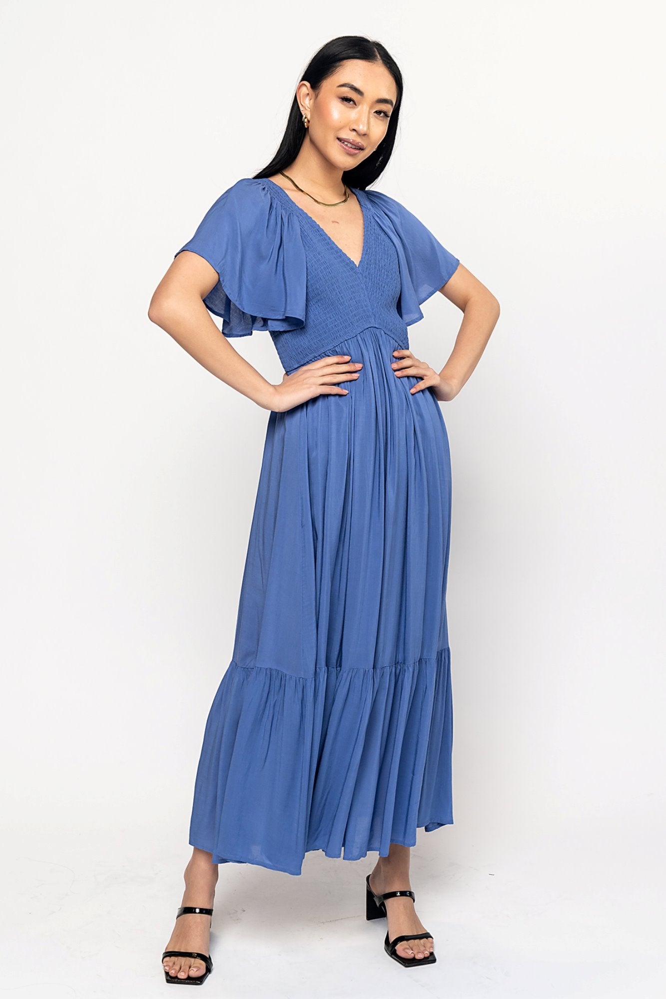 Sofia Dress in Blue Holley Girl 