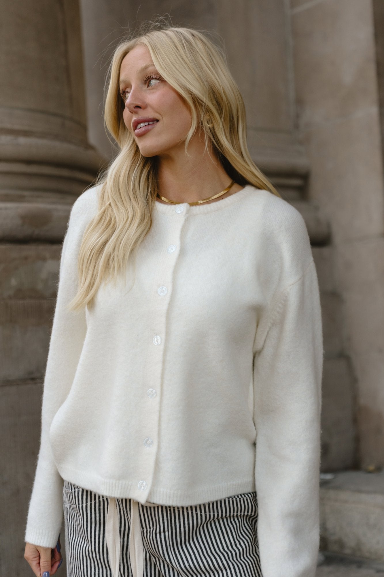 Fireside Cardigan in Cream Clothing Holley Girl 