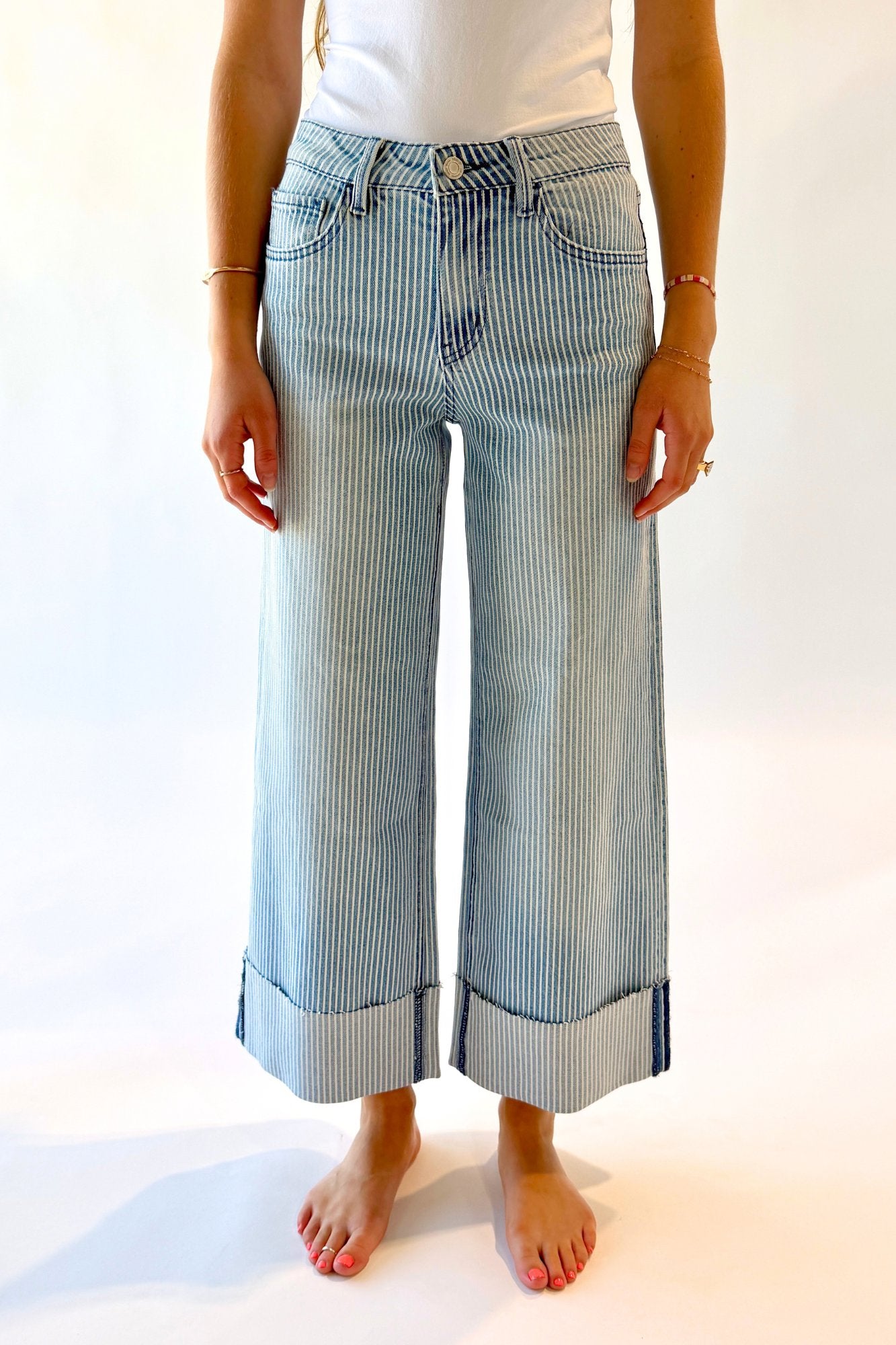 Beach House Wide Leg Crop Jeans Clothing Holley Girl 