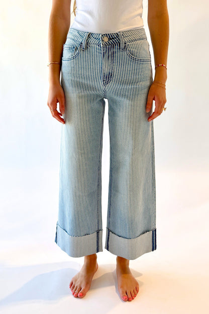 Beach House Wide Leg Crop Jeans Clothing Holley Girl 