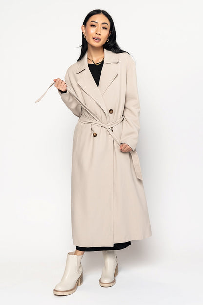 Enzo Trench Coat in Cream Holley Girl 