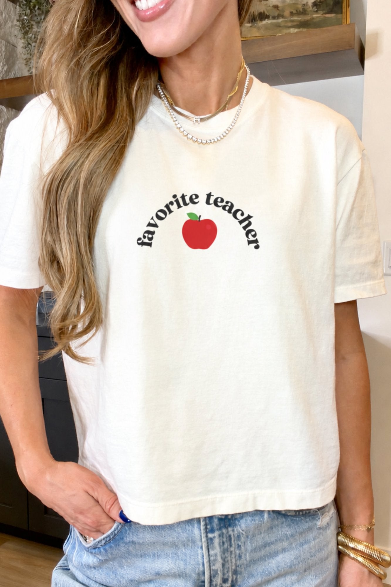 Favorite Teacher - Boxy Tee T-Shirt Holley Girl 