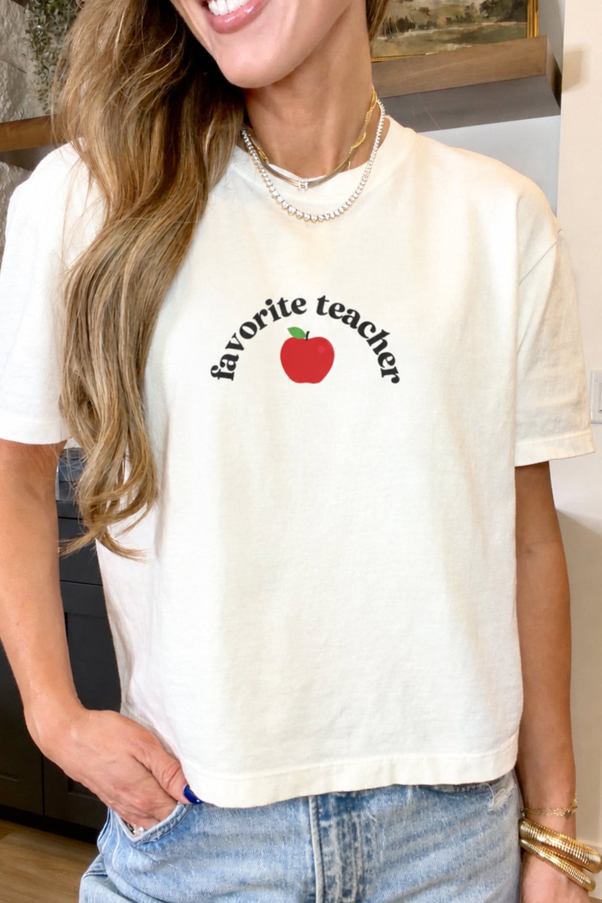 Favorite Teacher - Boxy Tee T-Shirt Holley Girl 