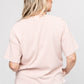 Bliss Tee in Blush Holley Girl 