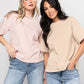 Bliss Tee in Blush Holley Girl 