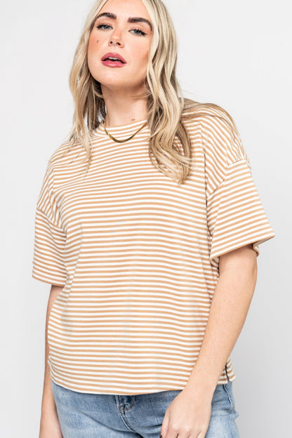 Bliss Tee in Mocha Holley Girl 