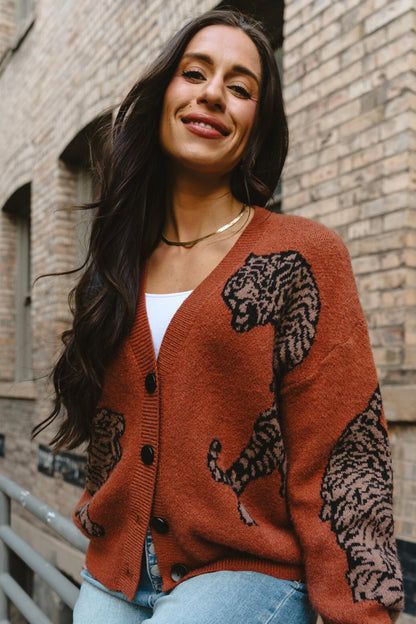 Tigress Sweater in Rust Holley Girl 