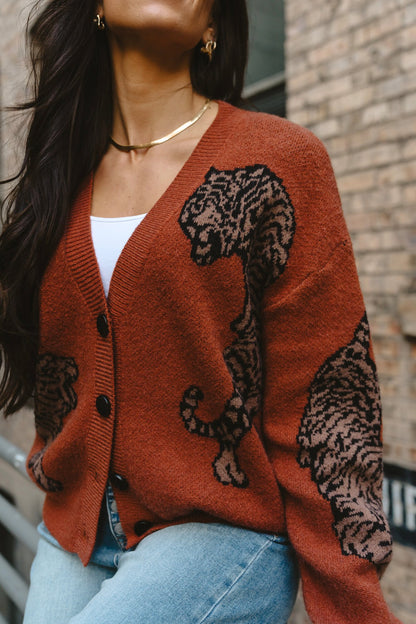 Tigress Sweater in Rust Holley Girl 