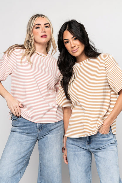 Bliss Tee in Mocha Holley Girl 